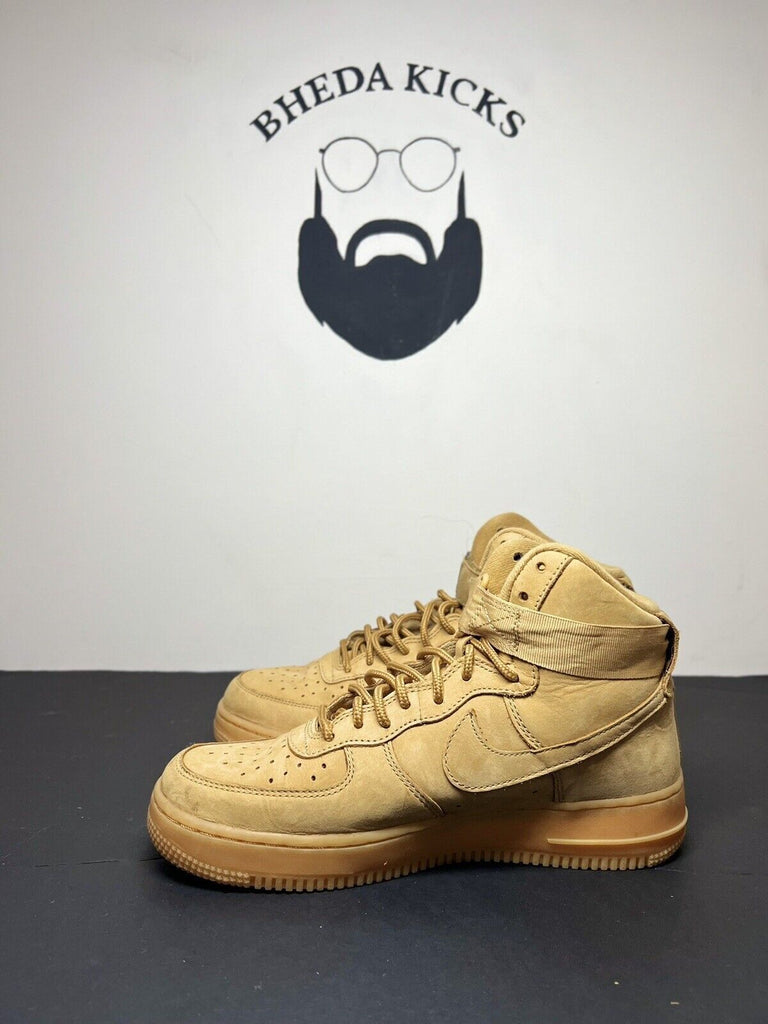 Nike Air Force 1 High Premium PRM Flax/Wheat 654440-200 W 8/6.5 men Preowned