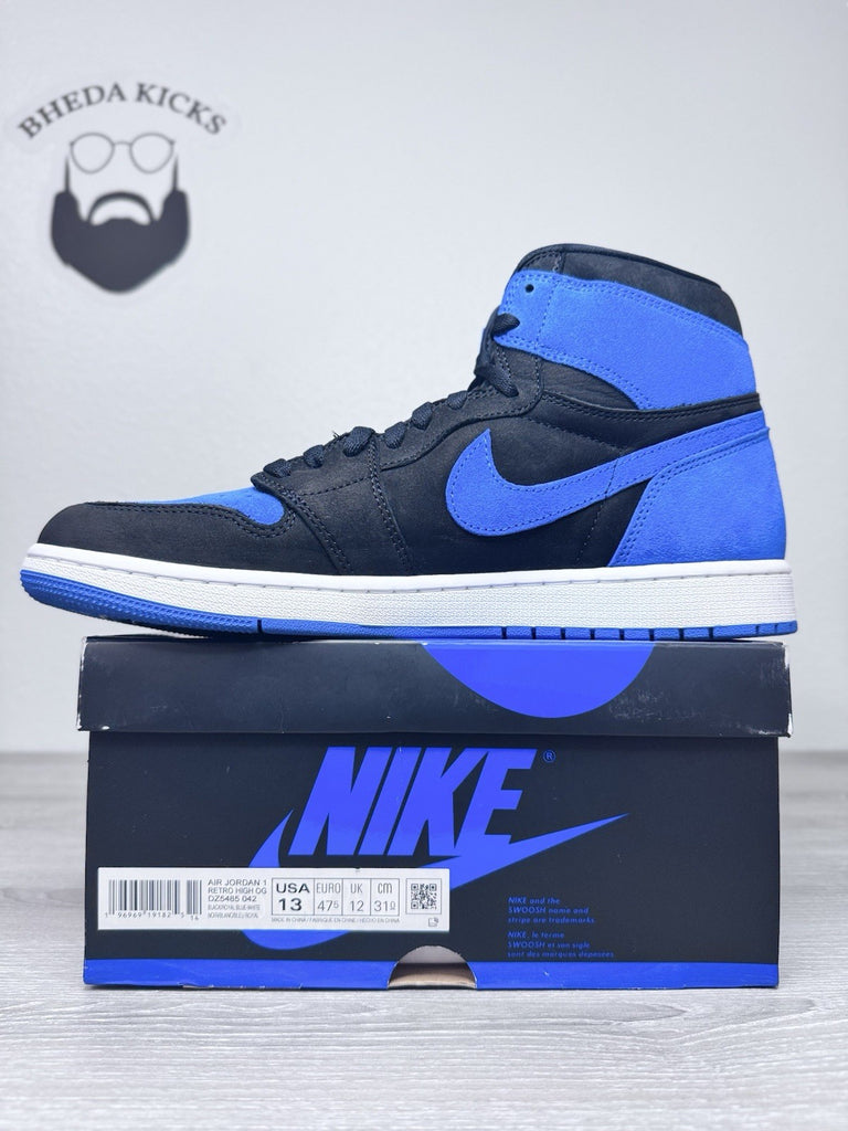 Size 13 - Jordan 1 Retro OG High Black Royal Blue Reimagined DZ5485-042