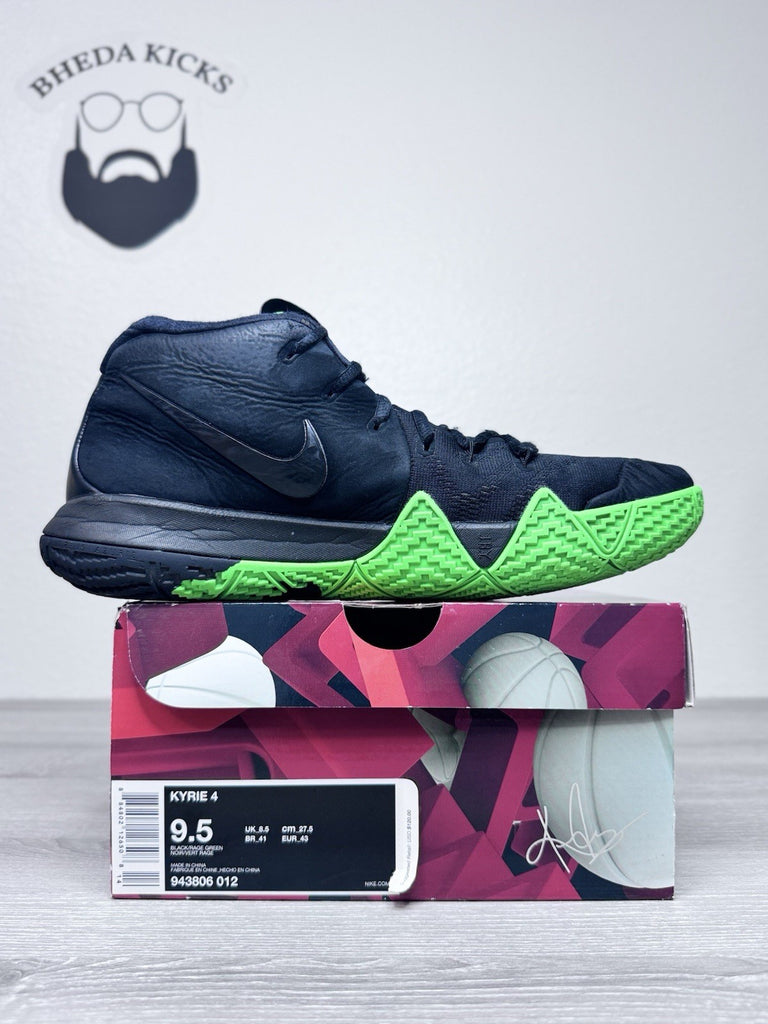 Size 9.5 - Nike Kyrie 4 Halloween Sneakers Black Green 943806-012 Preowned