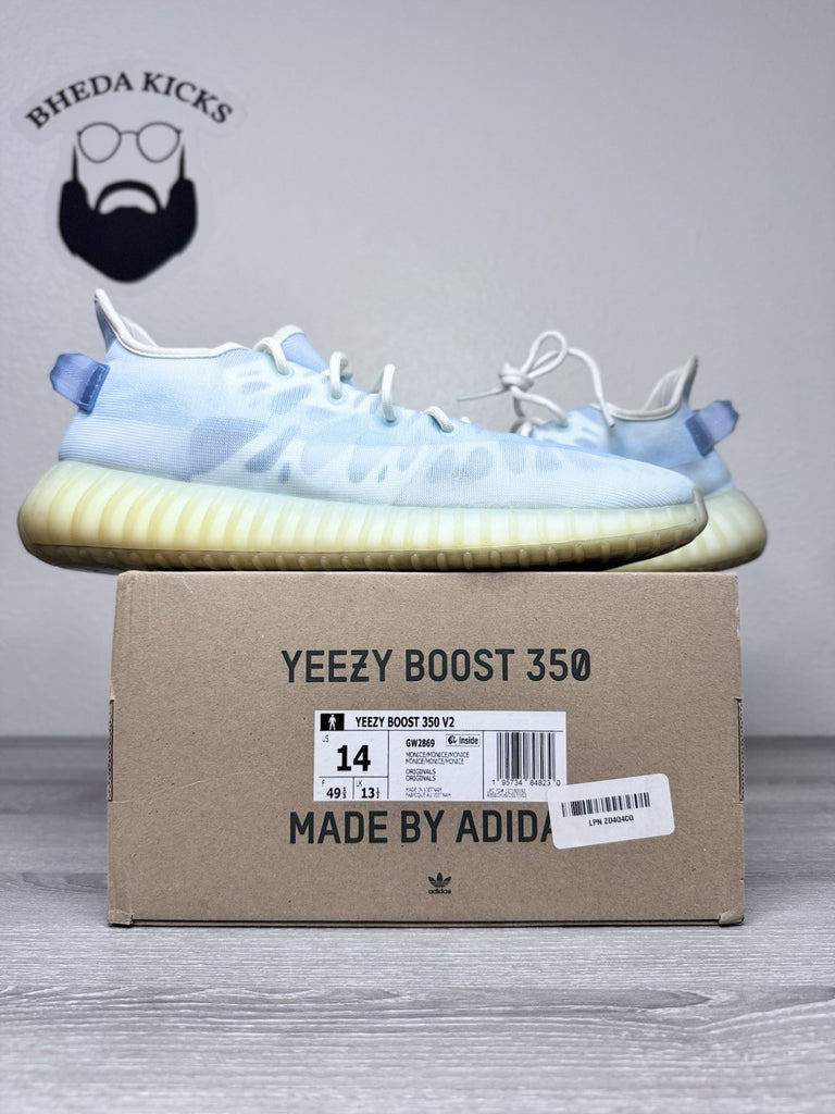 Size 14 - Adidas Men's Yeezy Boost 350 V2 Mono Ice GW2869 Preowned Authentic