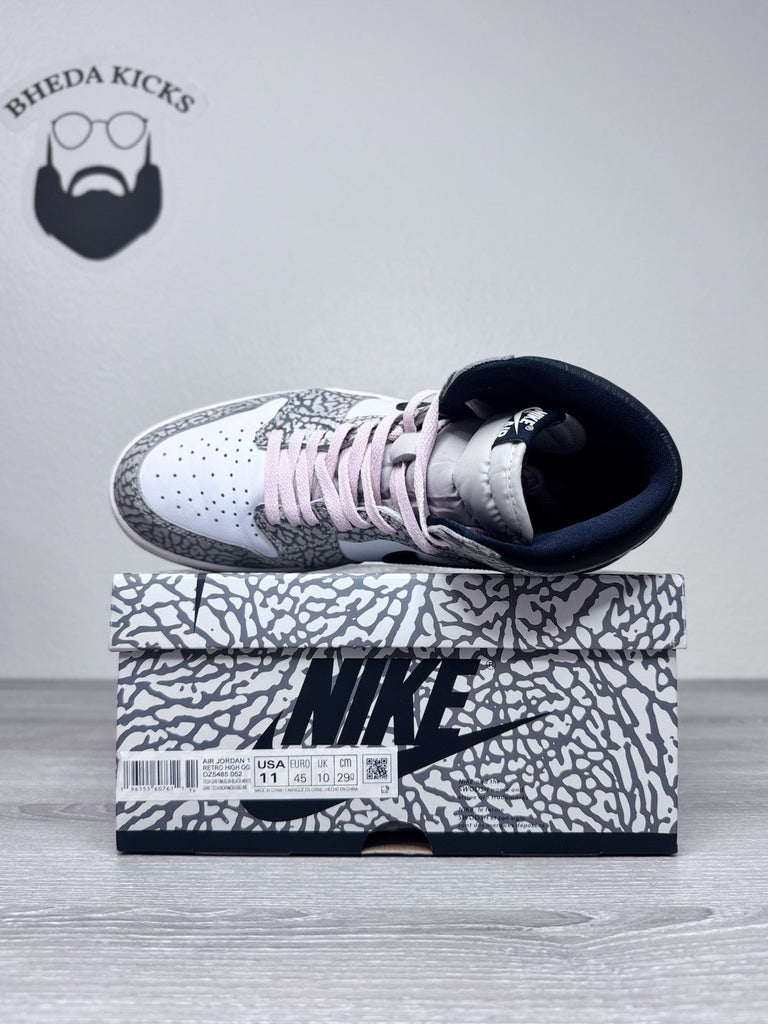 Size 11 - Nike Air Jordan 1 Retro High White Cement DZ5485-052 Tech Grey