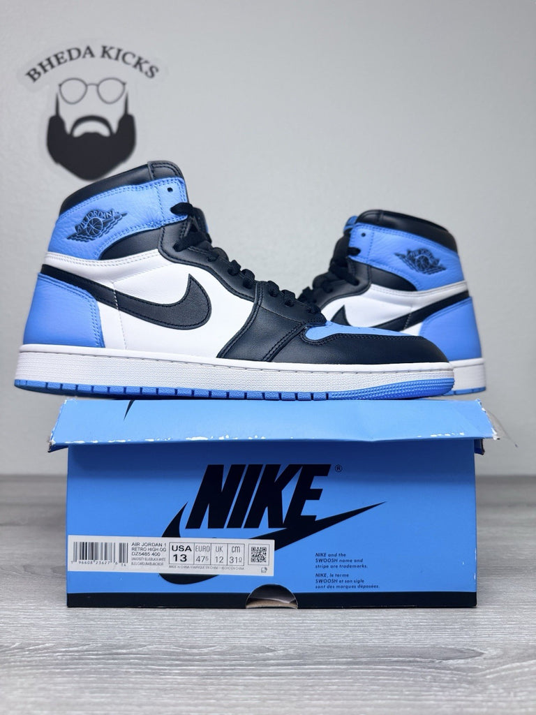 Size 13 - Nike Air Jordan 1 Retro High OG UNC Toe 2023 DZ5485-400 Preowned