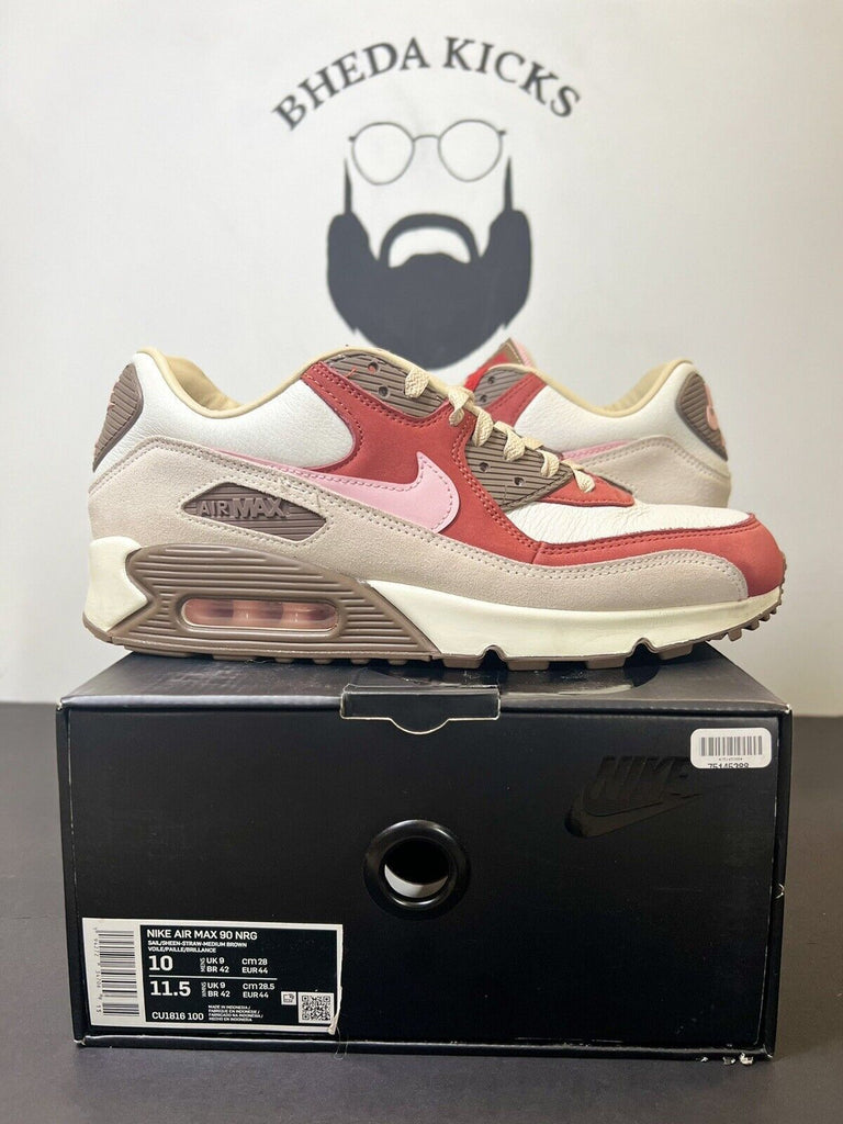 2021 Bacon Nike Air Max 90 NRG Retro CU1816-100 Size 10 Preowned Rare OG Clean