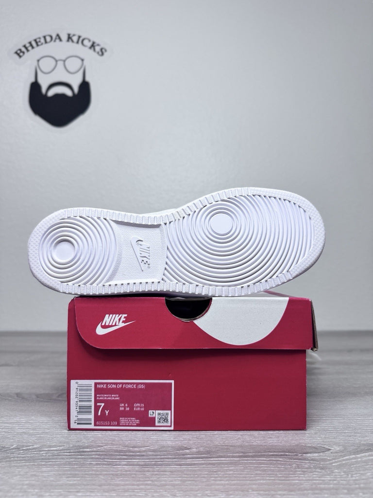 Size 7y - Nike Son of Force GS (White) 615153-109 Youth Brand New