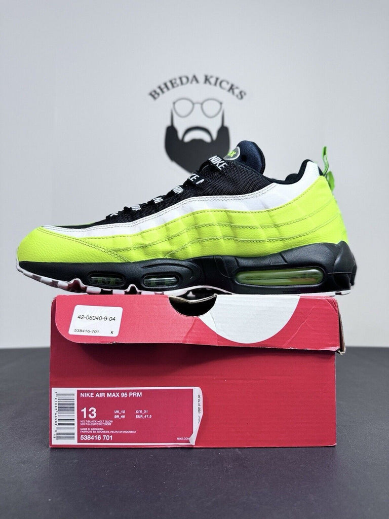 Nike Air Max 95 PRM “Reverse Volt” Preowned Og Authentic 538416-701 Men Size 13