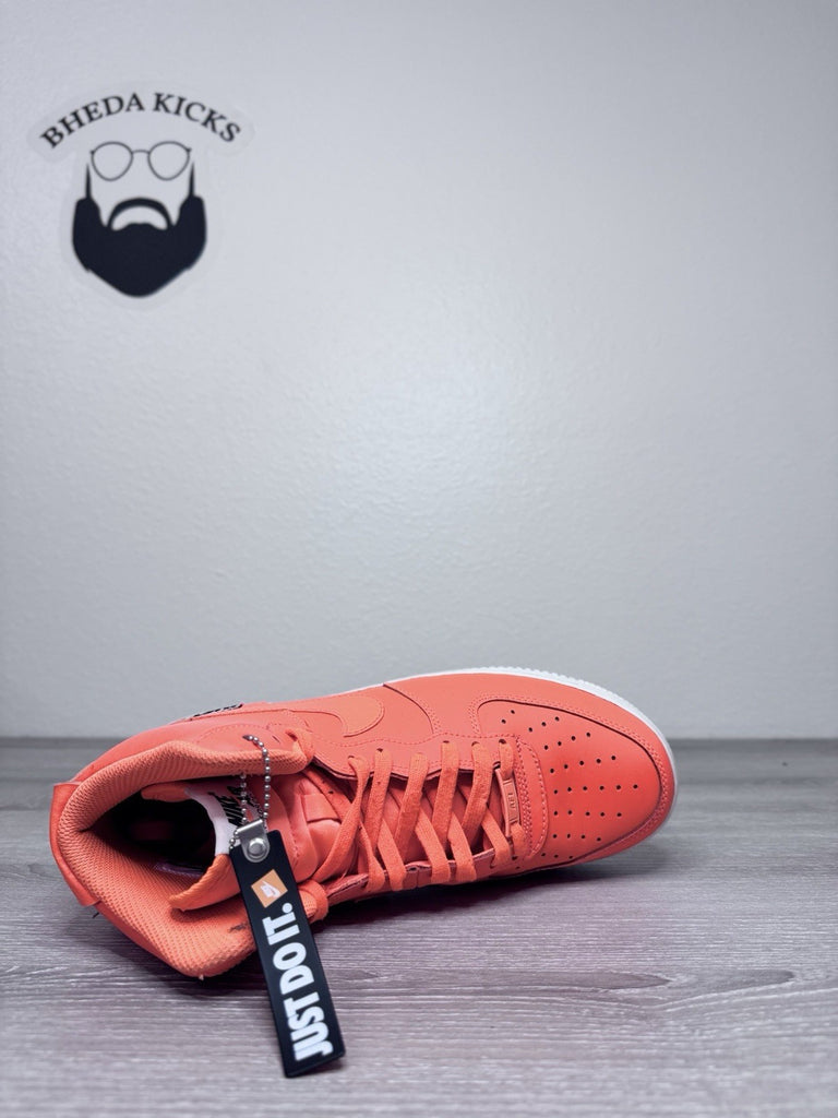 Size 8.5 - Nike Air Force 1 HI '07 LV8 JDI LTR Total Orange Shoes BQ6474-800