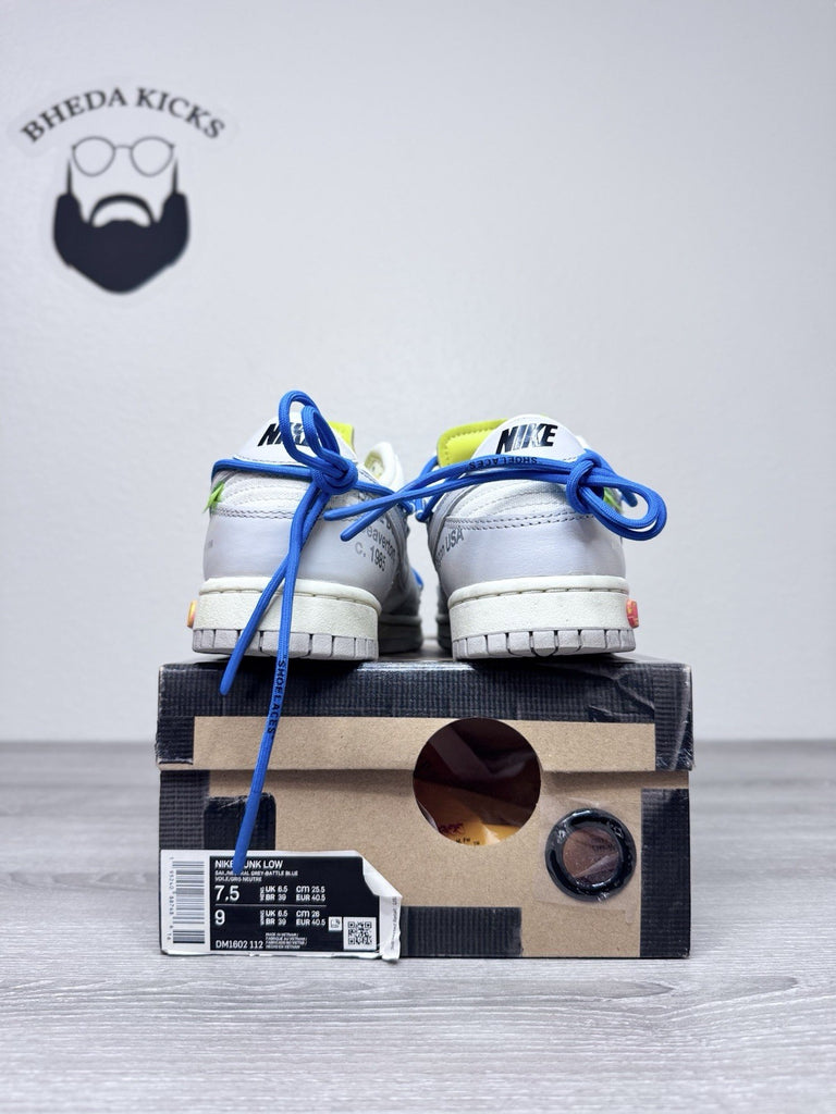 Size 7.5 - Nike Dunk Low Off White Lot 10 DM1602-112 OG Retro Clean Preowned