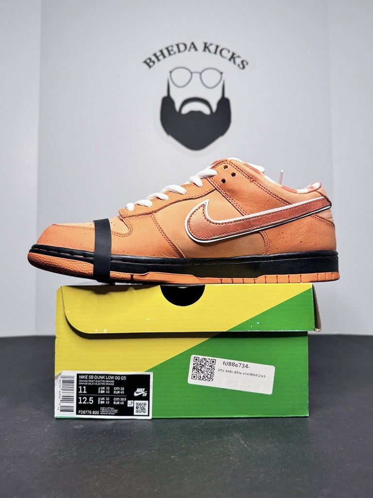 Size 11 - Nike Concepts x Dunk SB Low Orange Lobster Preowned FD8776-800