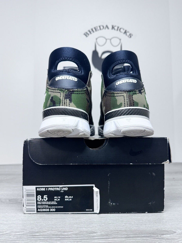 Size 8.5 - Nike Undefeated x Zoom Kobe 1 Protro Camo AQ3635-300 Preowned