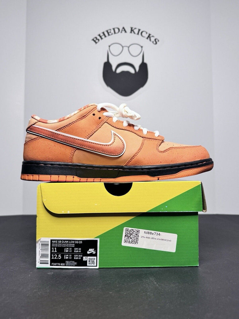 Size 11 - Nike Concepts x Dunk SB Low Orange Lobster Preowned FD8776-800