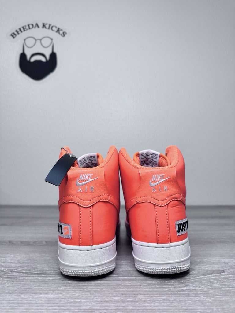 Size 8.5 - Nike Air Force 1 HI '07 LV8 JDI LTR Total Orange Shoes BQ6474-800