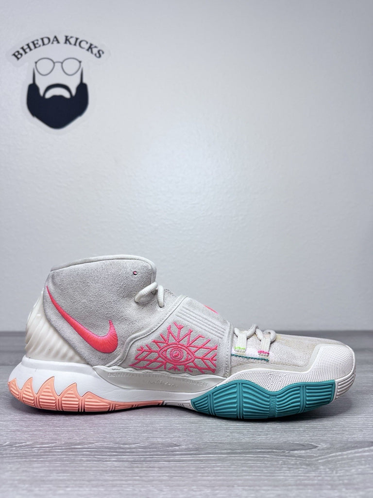 Size 15 - Nike Kyrie 6 'N7' Light Cream Sail Electric Green Flash CW1785-200