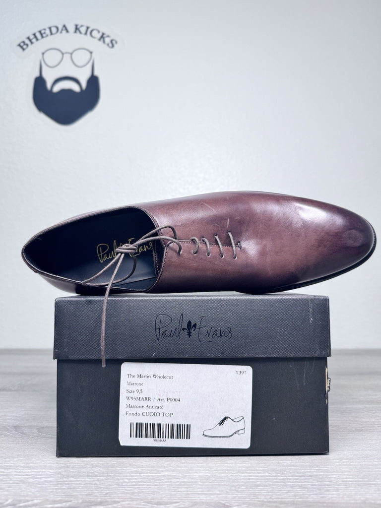 Size 9.5 - Paul Evans The Martin Wholecut Marrone Dress Shoes (Fits 10.5)