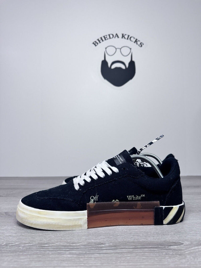 Size 44 EU (11 Men) - Off-White Vulcanized Low Canvas Black Blue White