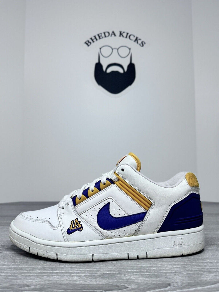 Size 11 - Nike Air Force 2 Low Los Angeles Lakers Purple Yellow White