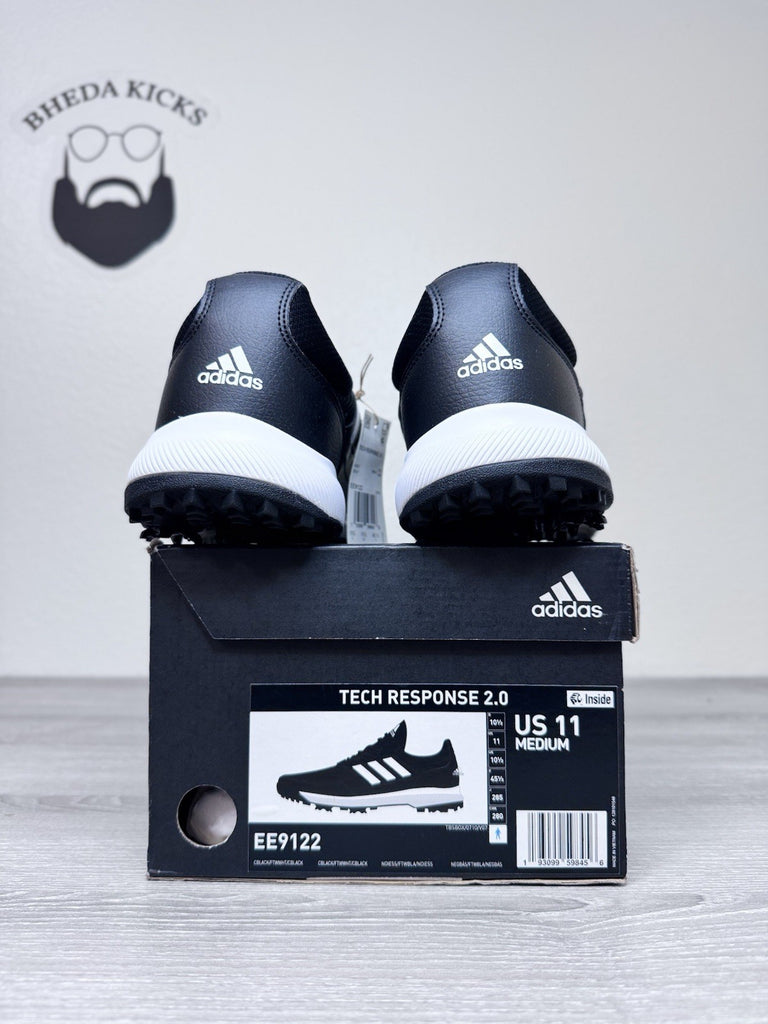 Size 11 - Men’s Adidas Tech Response 2.0 Black Soft Spike Golf Shoes EE9122 NEW