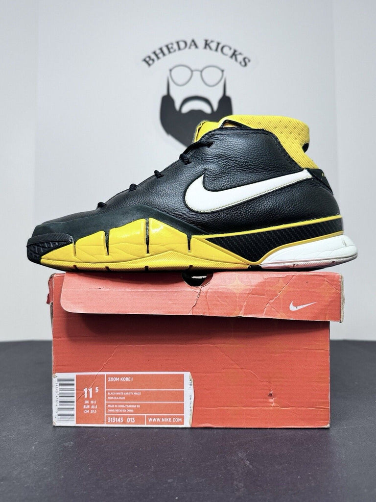 Size 11.5 - Nike 2005 Kobe 1 Del Sol Men’s OG 313143-013 Black Yellow