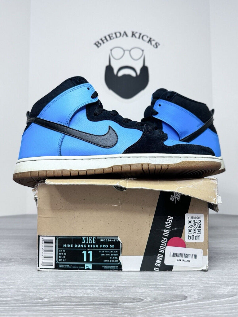 Size 11.5 - Nike SB Dunk High Pro ‘Blue Hero’ (305050-470) Shoes Rare Og