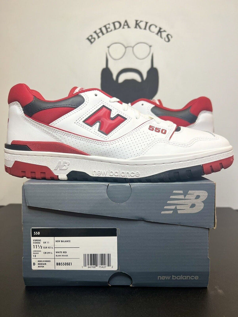 New Balance Lifestyle 550 Red White Men Shoes Classic Rare BB550SE1 Size 11.5