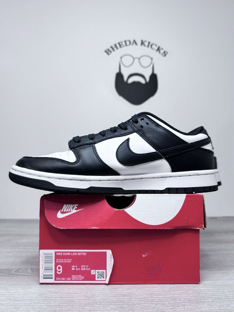 Size 9 - Nike Dunk Low "Panda White Black" 2021 DD1391-100 Preowned Og