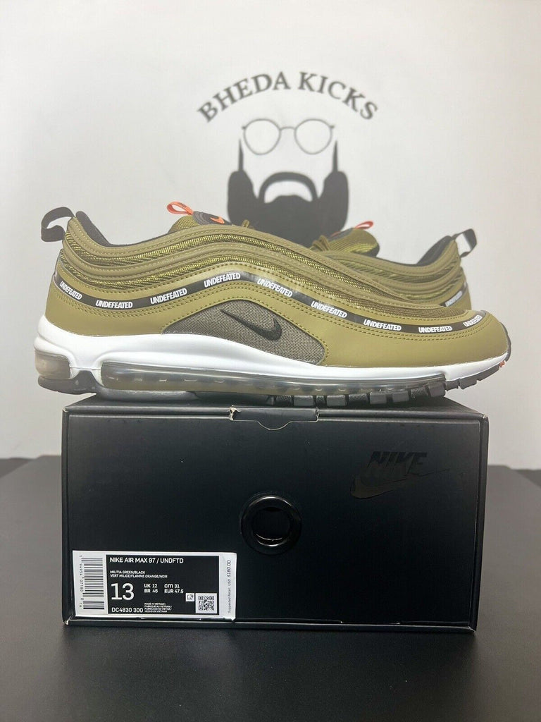 Nike Air Max 97 Undefeated Black Militia Green 2020 DC4830-300 Size 13 Preowned