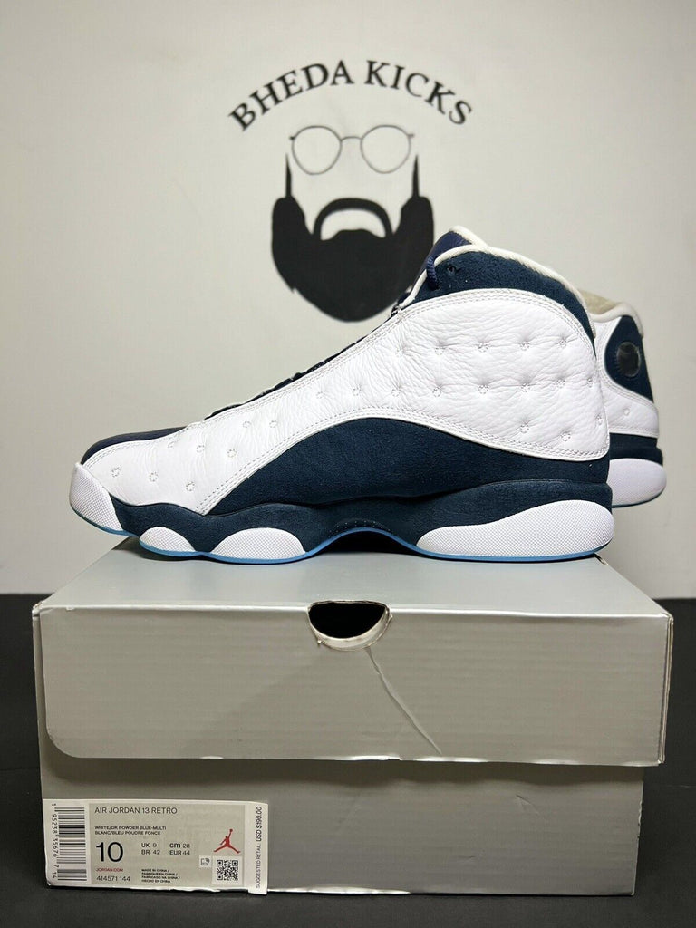 Size 10 - Nike Air Jordan 13 XIII Retro Obsidian White Blue 414571-144 Men Clean