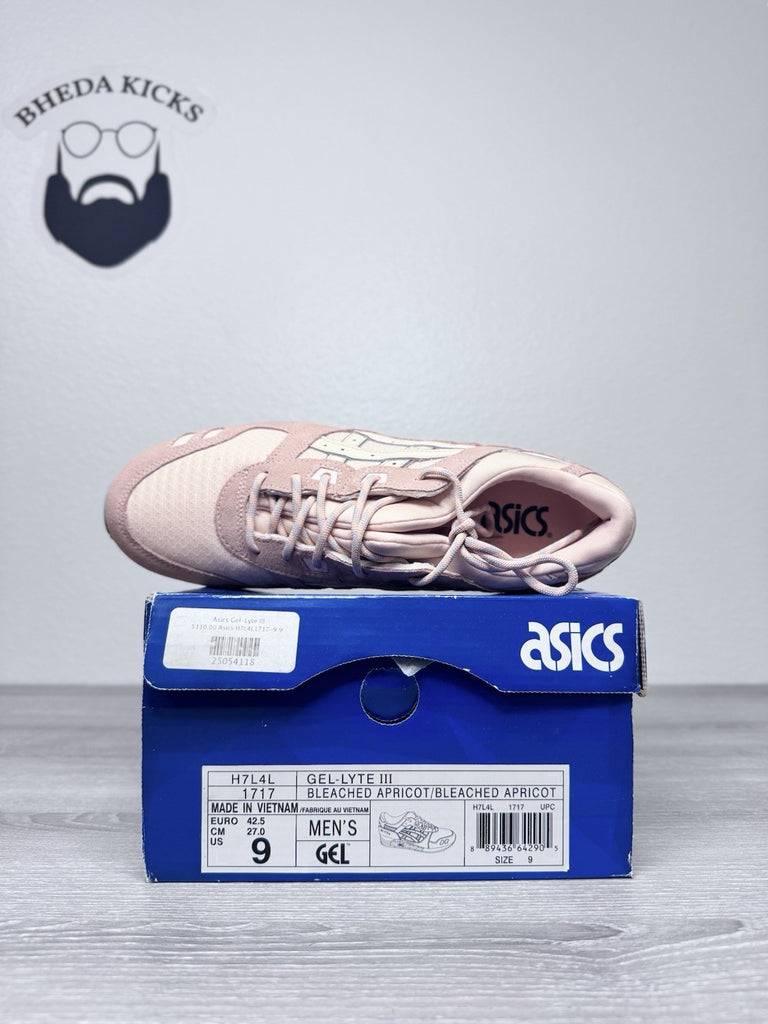 Size 9 - Asics Gel-Lyte III 'Bleached Apricot' Men's Beige Gray H7L4L-1717 NEW