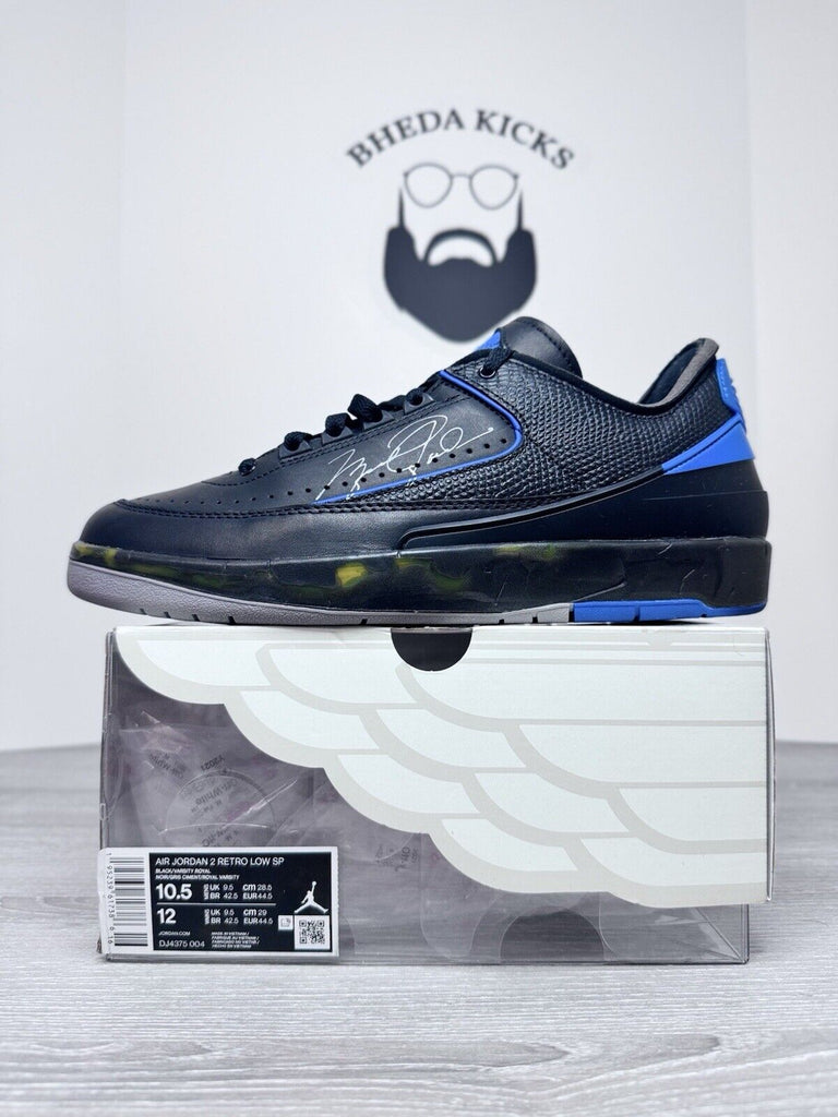 Size 10.5 - Off-White x Air Jordan 2 Retro SP Low Black Varsity Royal DJ4375-004