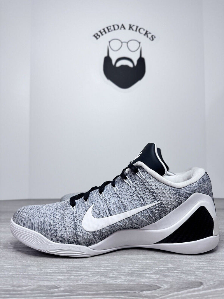 Size 12.5 - Nike Kobe 9 Elite Premium Low Gray NikeID Customized 677992-996