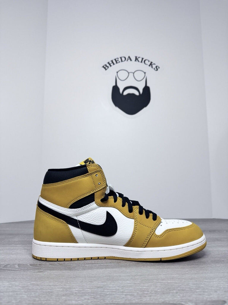 Size 12.5 - Mens Air Jordan Retro 1 High Og Yellow Ochre DZ5485-701 Preowned