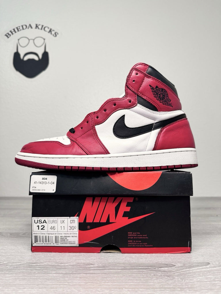 Size 12 - Air Jordan 1 Retro High OG "CHICAGO" 2015 555088-101 Preowned
