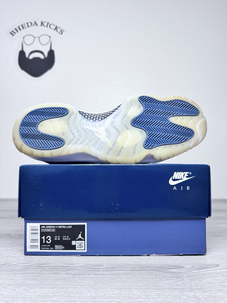 Size 13 - Nike Air Jordan 11 Retro Low White Diffused Navy Blue Men's FV5104-104