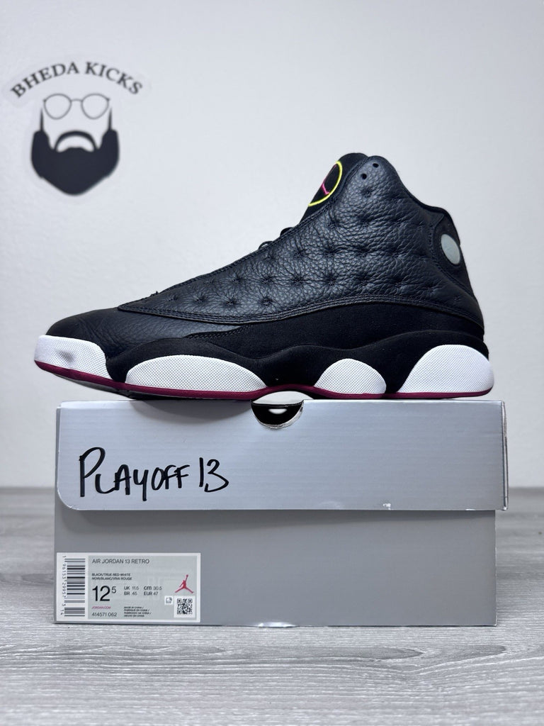 Size 12.5 - Jordan 13 Retro Mid Playoff Black Suede Leather (414571-062) Clean