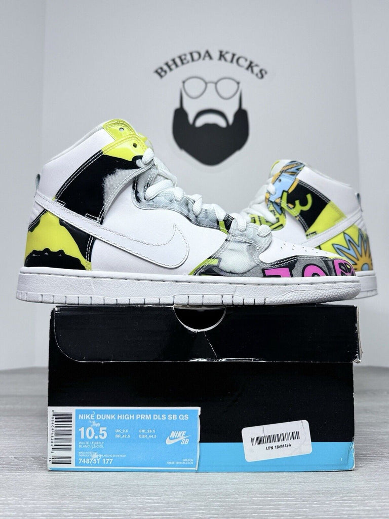 Size 10.5 - Nike Dunk PRM DLS SB QS High De La Soul Preowned 748751-177