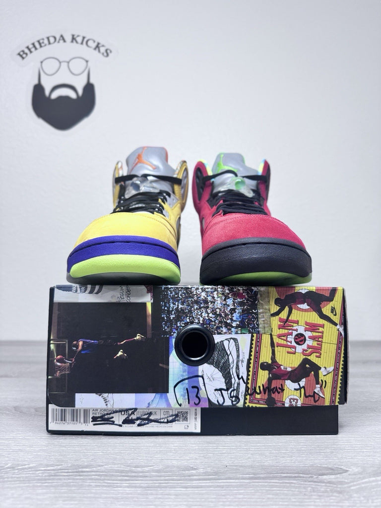 Size 13 - Air Jordan 5 Retro What The CZ5725-700 Red Yellow Black Brand New