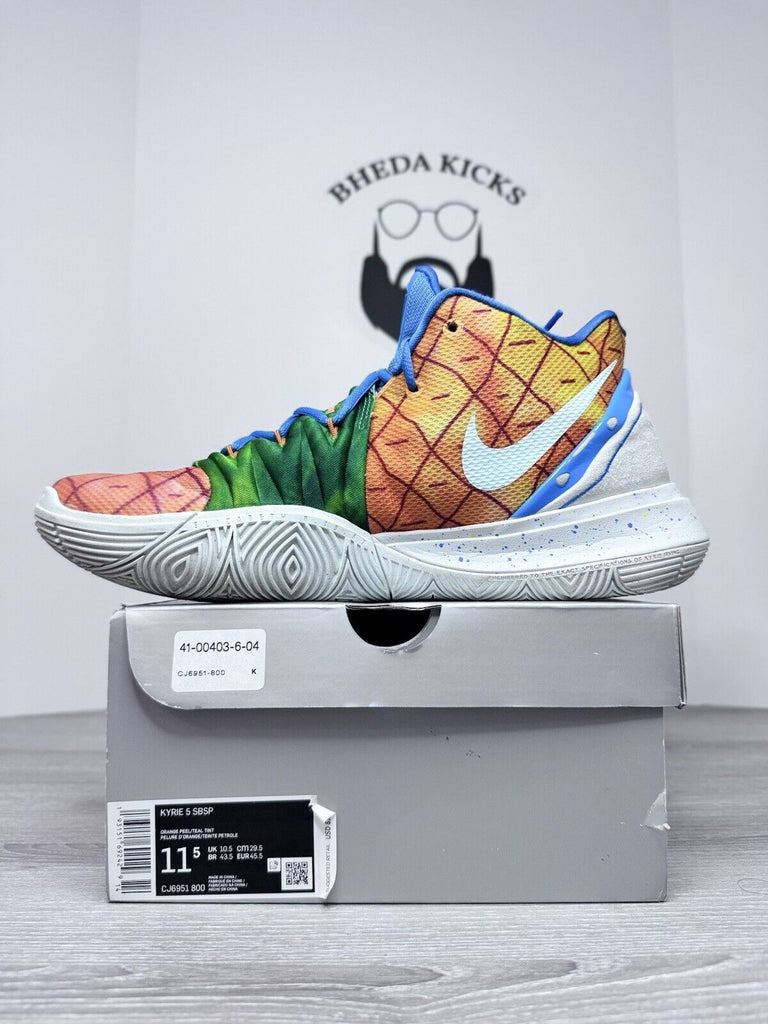 Size 11.5 - Nike SpongeBob SquarePants x Kyrie 5 Pineapple House CJ6951-800