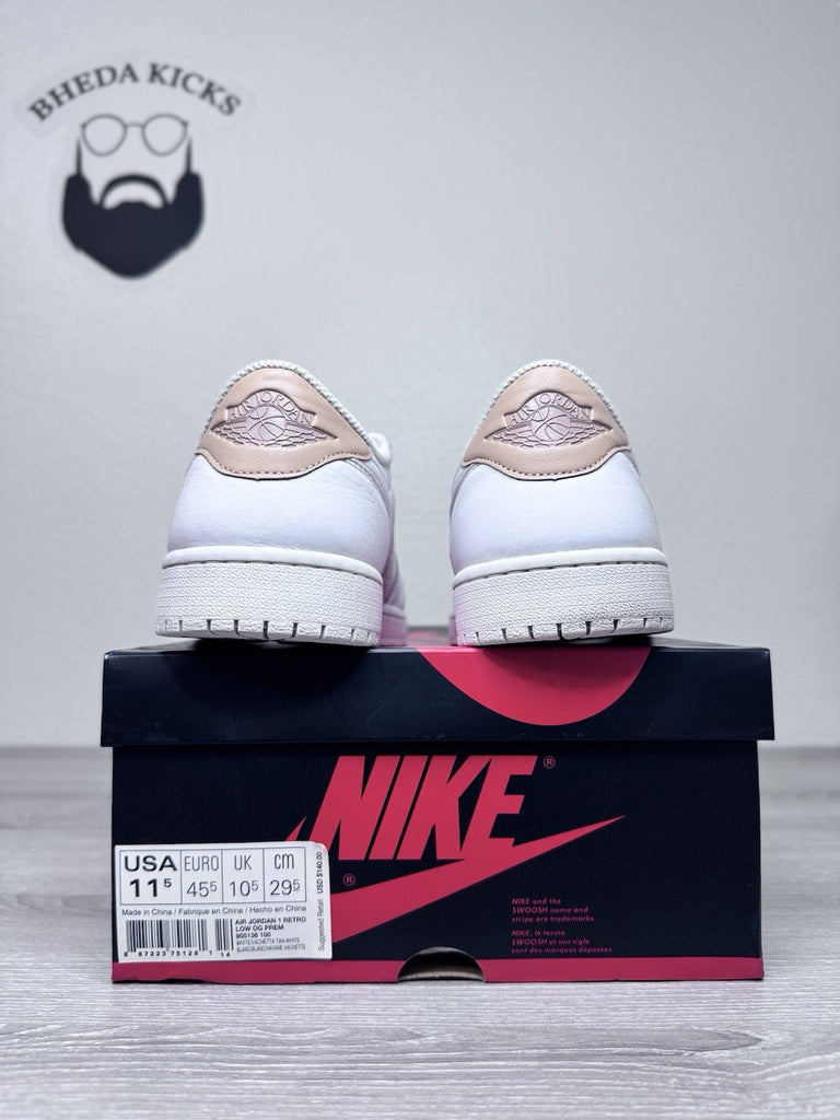 Size 11.5 - Nike Air Jordan 1 Retro Low OG 17’ White Vachetta Tan 905136-100