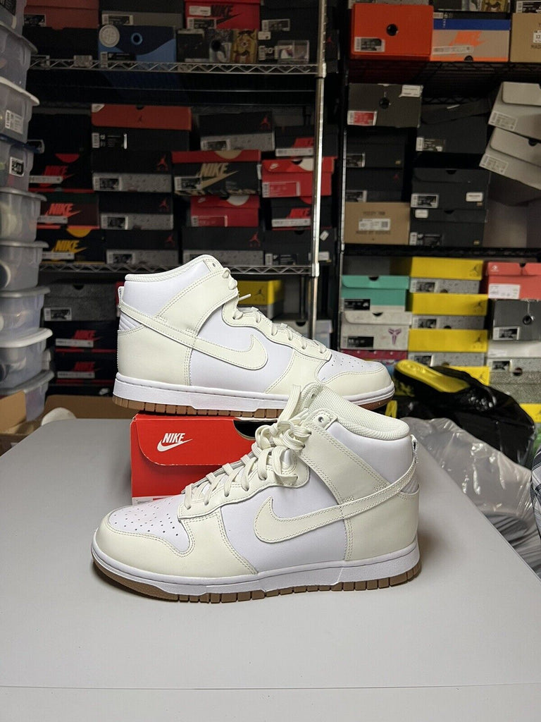 Nike Dunk High White Sail Gum Med Brown DD1869-109  Size 10W/ 8.5 mens