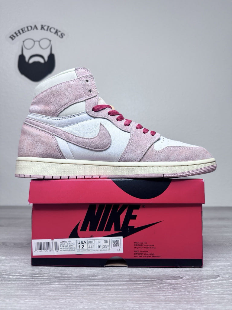 Size 12W/10.5M - Nike Air Jordan 1 Retro High OG Washed Pink FD2596-600
