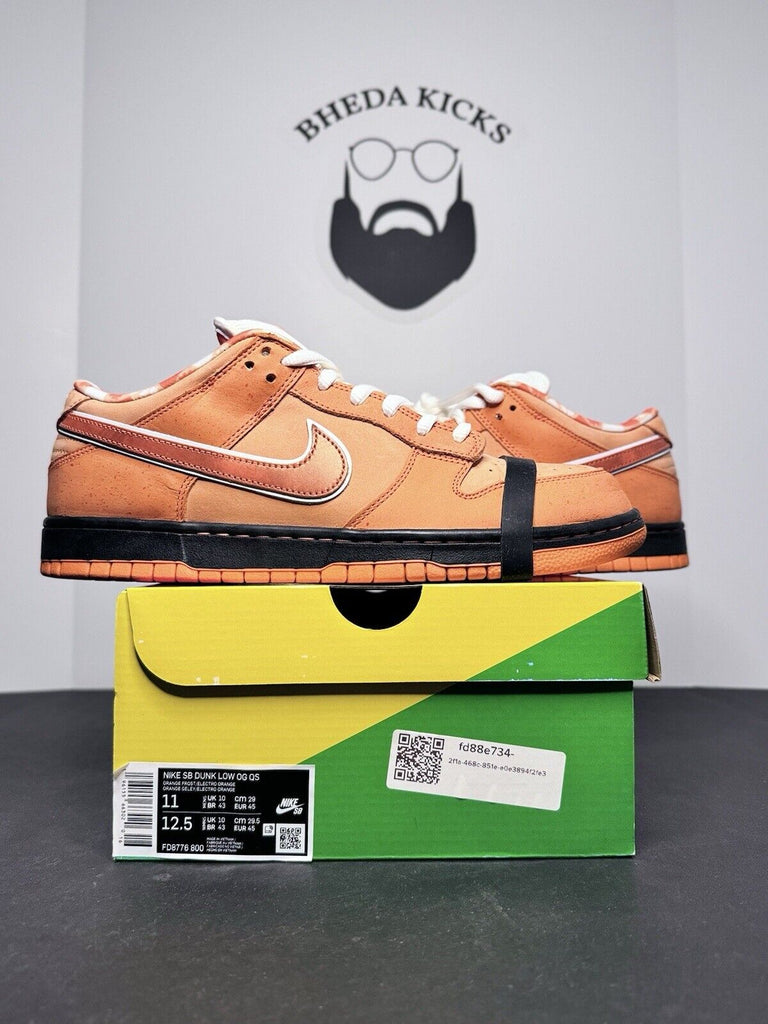 Size 11 - Nike Concepts x Dunk SB Low Orange Lobster Preowned FD8776-800