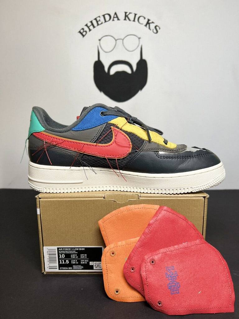 NIKE AIR FORCE 1 LOW BHM BLACK-GREY-RED "BLACK HISTORY" SZ 10 [CT5534-001] Og