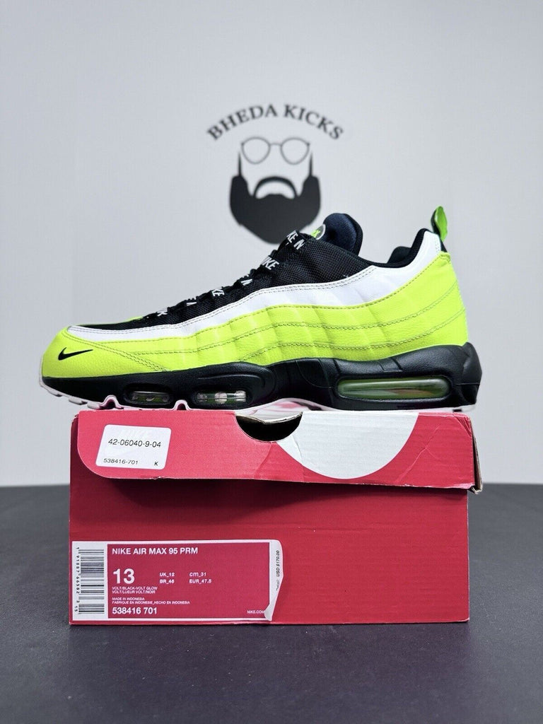 Nike Air Max 95 PRM “Reverse Volt” Preowned Og Authentic 538416-701 Men Size 13