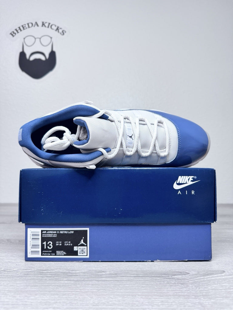 Size 13 - Nike Air Jordan 11 Retro Low White Diffused Navy Blue Men's FV5104-104