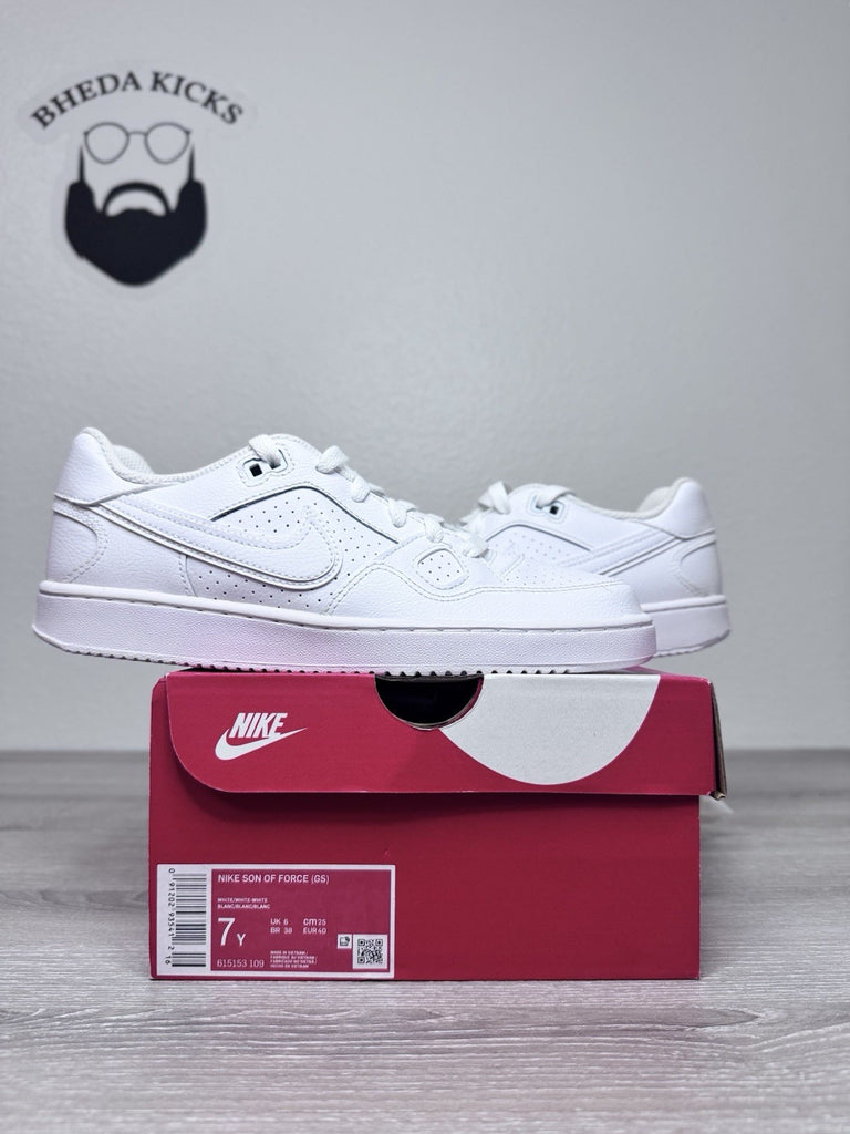 Size 7y - Nike Son of Force GS (White) 615153-109 Youth Brand New