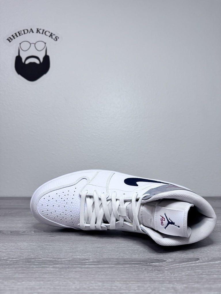 Size 15 - Nike Air Jordan 1 Mid Paris Men's White Midnight Navy DR8038-100
