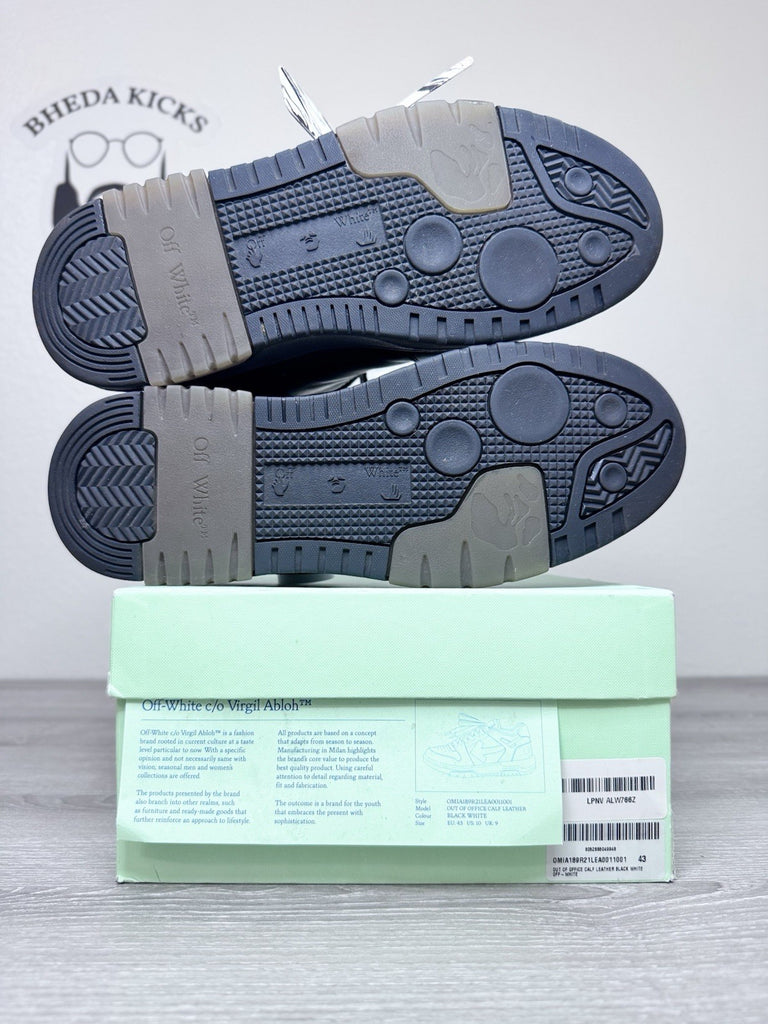 Size 43 EU/10 US - Off-White Out of Office Black White Panda Sneakers Preowned