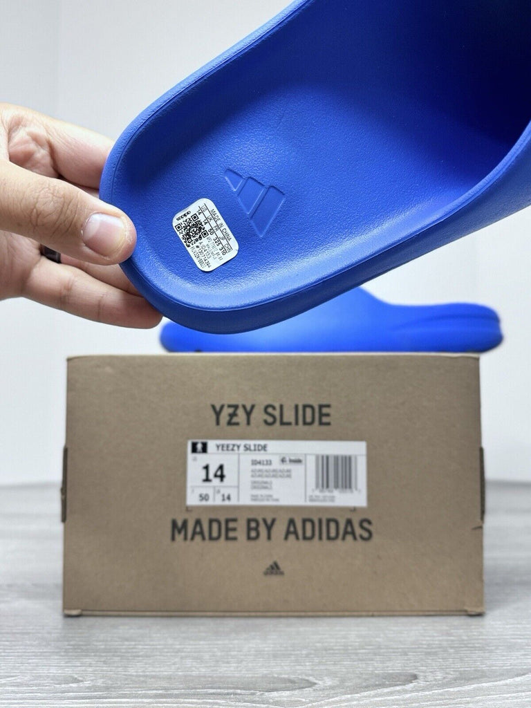 Size 14 - Adidas Yeezy Slide ID4133 "Azure Blue" NEW DS Authentic Men’s