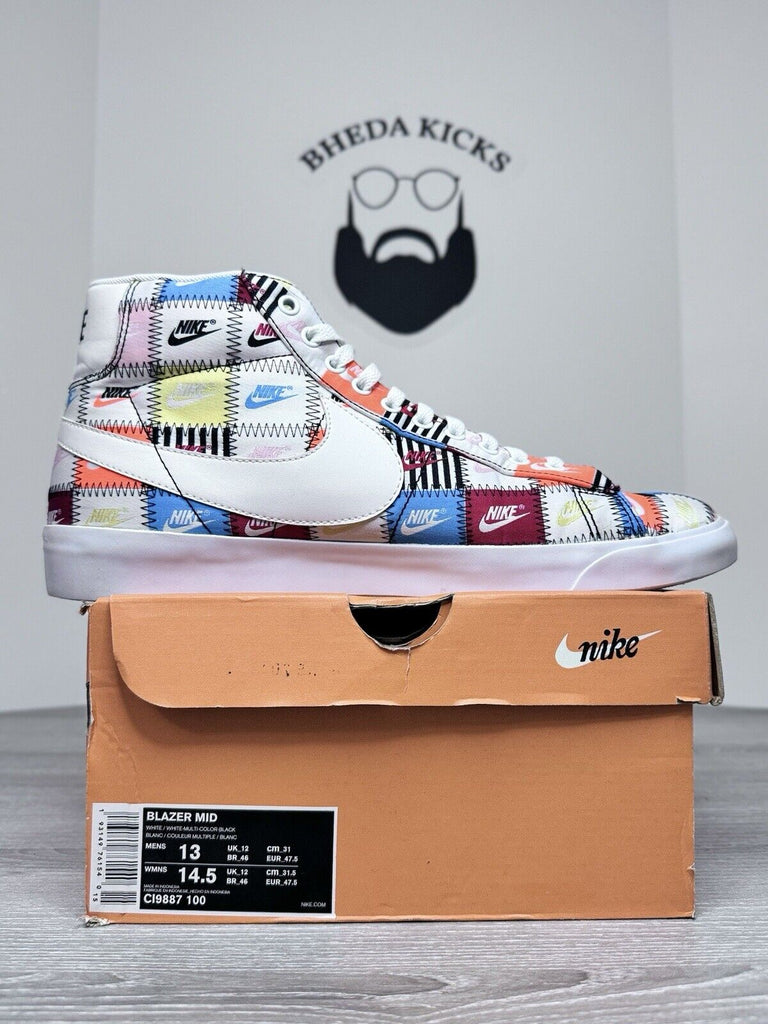 Size 13 - Nike Blazer Mid Patchwork CI9887-100 Preowned Authentic Men’s Shoe