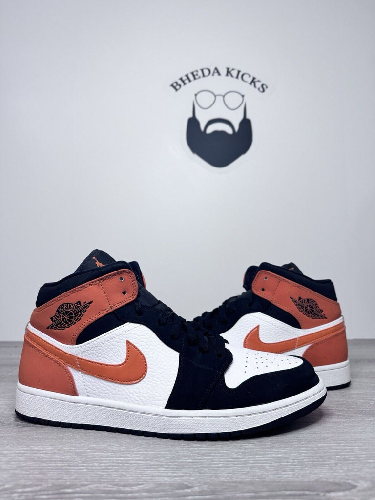 Size 11.5 - Nike Jordan 1 Mid Shattered 2019 Men’s 554724-058 Orange Black White