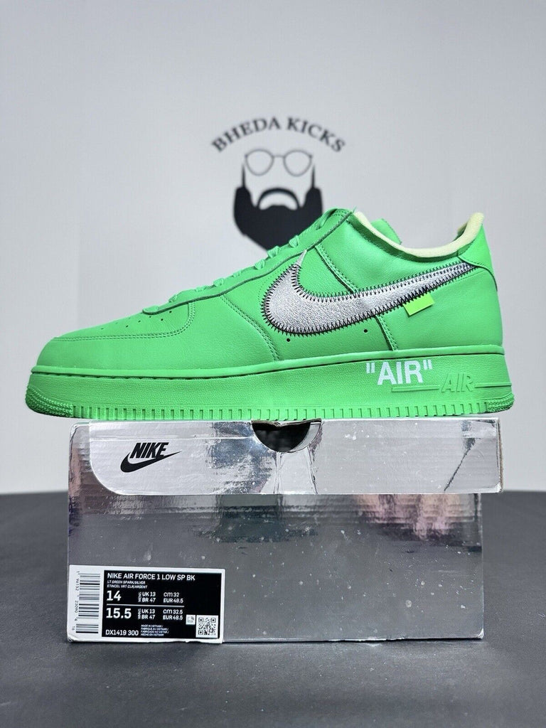 Nike Air Force 1 Low Off-White Brooklyn Green Spark DX1419-300 Men’s Size 14